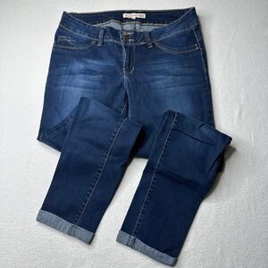 YMI Y2K WannaBettaButt Dark Wash Cuffed Skinny Jeans Women Size 11
